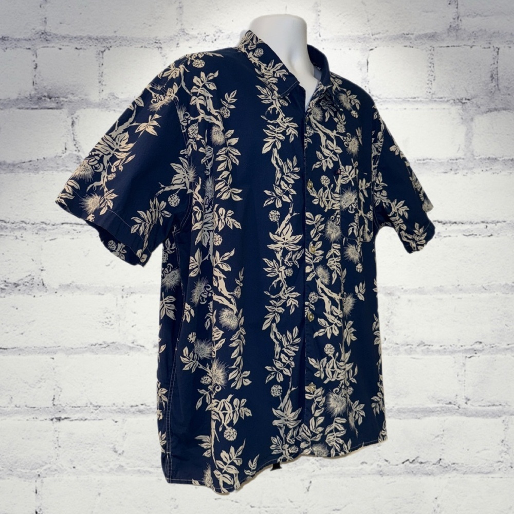 Polo Jeans Co. Ralph Lauren Hawaiian Shirt Men’s XL Blue Floral Print Shirt